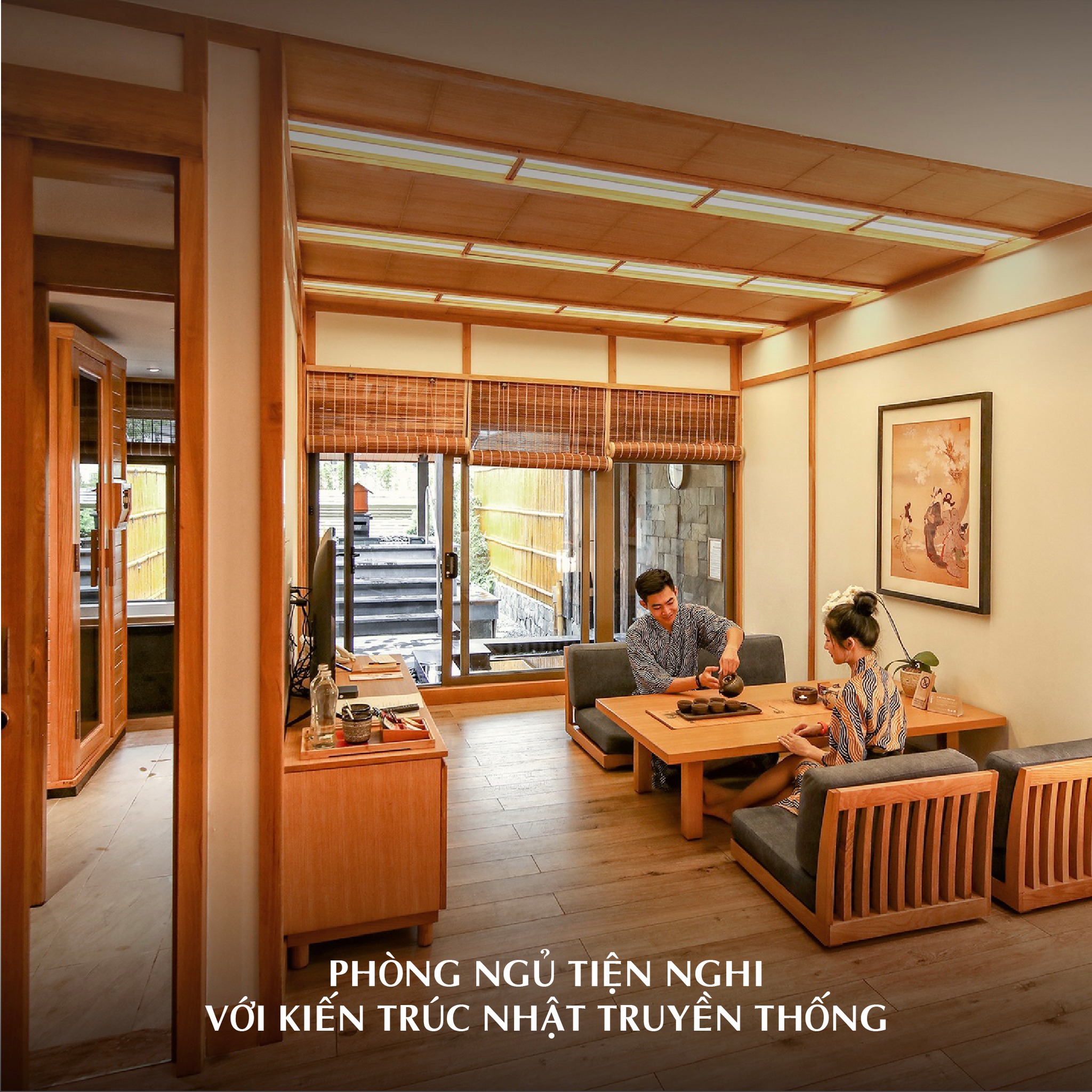 Giá phòng nghỉ đêm villa Onsen Quang Hanh